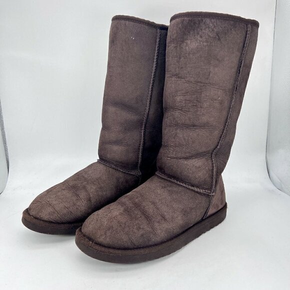 UGG Shoes - UGG Classic Women Size 8 Tall Winter Snow Boots Brown Mid Calf 5805